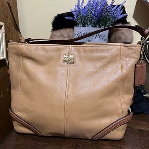 COACH Katarina 18901 BROWN  Leather Hobo Bag